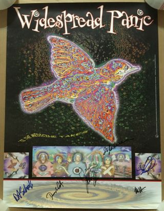 Widespread Panic 1999 Autographed Signed All Members Promo Poster Of Medicine Cd