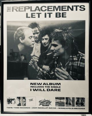 The Replacements “let It Be” Promo Poster Rare Twin Tone Records