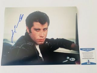 John Travolta Signed Grease 11x14 Photo Authentic Bas Q56564