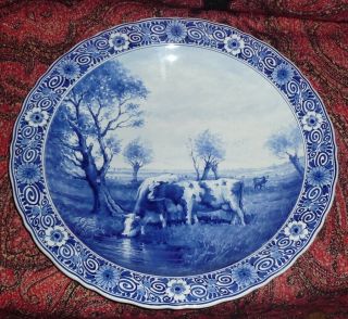Delft Blue Wall Charger/plate.  Porceleyne Fles Holland N.  Vrolijk