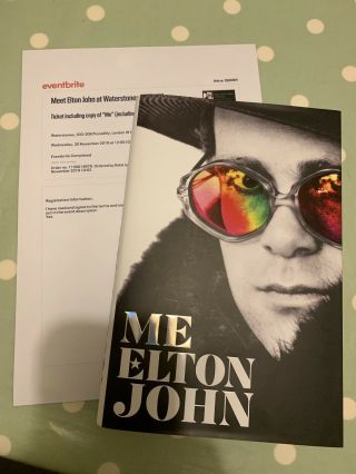 Elton John Signed Me Book London Signing Waterstones Exclusive 20.  11.  2019
