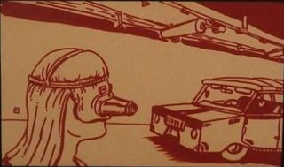 Mark Mothersbaugh Surveying The Combustible Engine Delivery Vehicle Print.  5/12