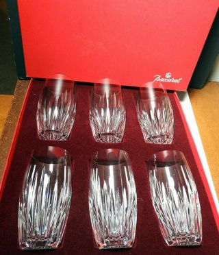 Baccarat Crystal Massena Highball Glasses,  Set Of 6,