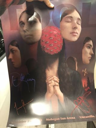 Tool Poster Band Signed Mohegan Sun Casino 11/21/19 Poster 2019 Uncasville Ct