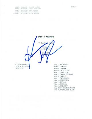 Katherine Heigl Signed Autographed Grey 