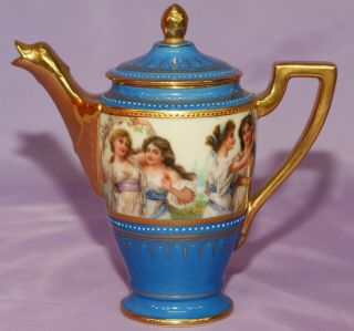 Royal Vienna Ackermann Fritze Beehive Mark Demitasse Coffee Tea Pot