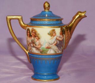 Royal Vienna Ackermann Fritze Beehive Mark Demitasse Coffee Tea Pot 4