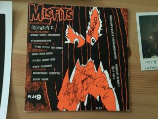 Misfits Halloween Sleeve Fully Signed By Band In 1981 Autographed Danzig