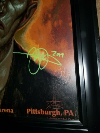 Signed,  Tool concert poster,  2019 Pittsburgh show.  Framed art by Chet Zar. 5