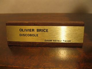 RARE Ltd Ed Daum Pate de Verre Olivier Brice Discobole Glass Sculpture - France 2