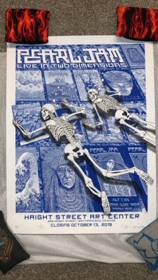 Rare Variant Pearl Jam Emek Live In Two Dimensions Show Haight Street Center