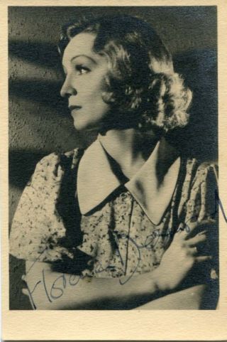 Actress Florence Desmond Autograph,  Signed Vintage Photo