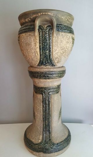 Roseville Pottery Mostique Jardiniere And Pedestal - 2