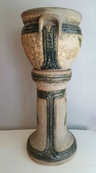 Roseville Pottery Mostique Jardiniere And Pedestal - 4