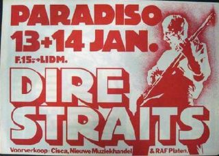 Dire Straits Paradiso Amsterdam 1982 Concert Poster