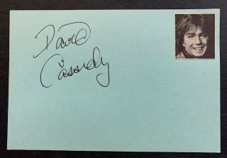 Signed At Age 20 - David Cassidy - The Partridge Family Vintage Autograph