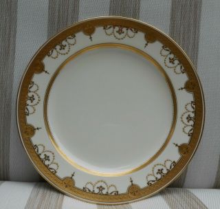 8 Mintons for Tiffany & Co Gold Encrusted Dinner Plates Prince of Wales Feather 2