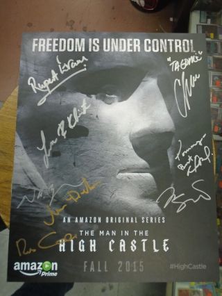 Wondercon Man In The High Castle Cast Signed Poster By 8 Rufus Sewell Sdcc