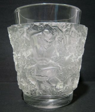 Rene Lalique Bacchus Frosted Crystal Glass Vase - 1938