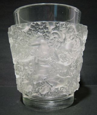 Rene Lalique Bacchus Frosted Crystal Glass Vase - 1938 3