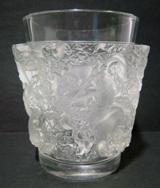 Rene Lalique Bacchus Frosted Crystal Glass Vase - 1938 6