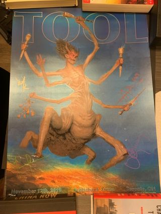 Tool Signed Autographed Poster 11/12/19 Toronto Scotiabank 155 Max Verehin