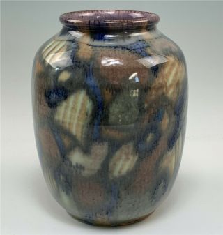 Signed Jens Jensen Rookwood Mottled Pottery Vase 6197 Size C 8 - 3/4 