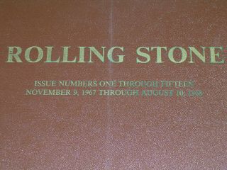 Bound Rolling Stone Newspapers Issues 1 Through 15 (11/9/67 To 8/10/68)