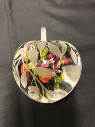 Cathy Richardson 2014 glass paperweight ONE OF A KIND 3