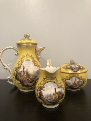 Antique Meissen Porcelain Tea Set Circa 1765