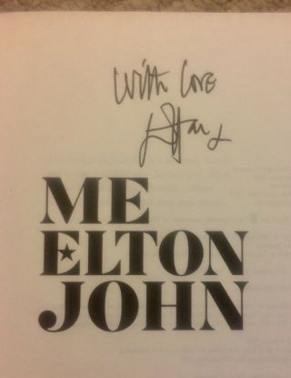 ELTON JOHN AUTHENTIC SIGNED ME WITH RECEIPT BOOK RARE FROM L.  A.  SIGNING PROOF 4