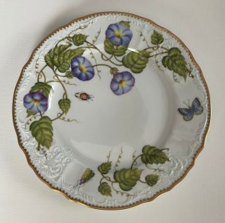 Anna Weatherly Fine China Morning Glory Set Of 4 Dinner Plates 10.  5 " Hand Painted