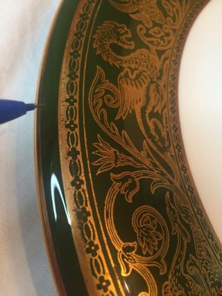 Soup Tureen,  Lid,  and Underplate Wedgwood Florentine Dark Green Dragons 11