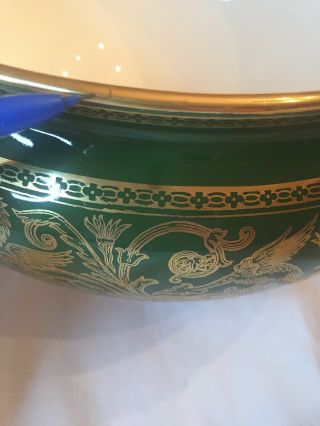 Soup Tureen,  Lid,  and Underplate Wedgwood Florentine Dark Green Dragons 4