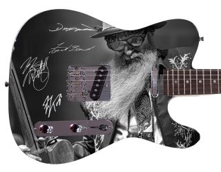Zz Top Facsimile Autographed Custom Graphics Guitar
