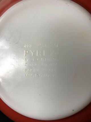 Rare Pyrex Earthtones Red Rust HTF 403 Mixing Bowls 4