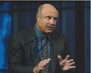 Dr.  Phil Mcgraw Signed Authentic 8x10 Photo B W/coa The Dr Phil Show Proof