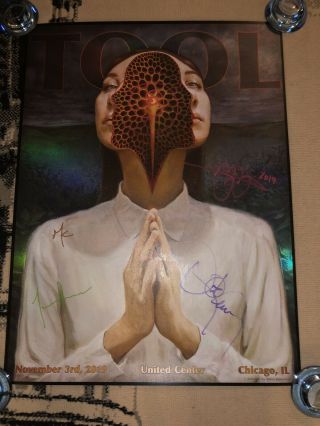 Tool Chicago Signed Poster 11/03/2019 - Holographic Foil Rare 121/750