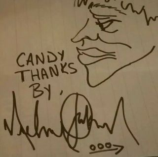 Michael Jackson Signed Sketch Autograph L@@k