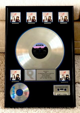 Milli Vanilli Riaa Certified 6x Platinum Sales Award For Girl You Know It 