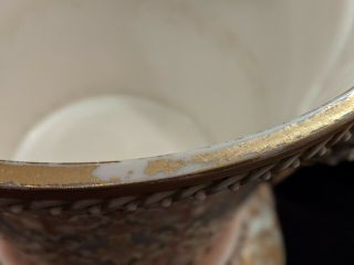 Large Antique Royal Worcester Porcelain Footed Cachepot Vase 10