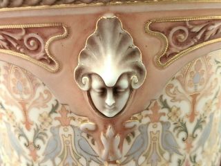 Large Antique Royal Worcester Porcelain Footed Cachepot Vase 5