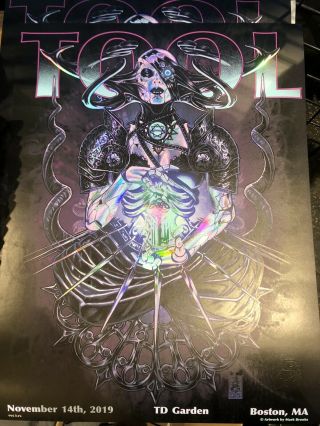 Tool 2019 Tour Signed Poster 11/14/19 Boston Limited 48/650 Artwork Mark Brooks 4