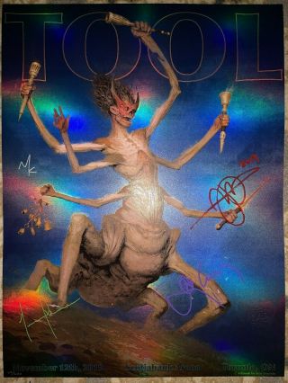Tool Signed Autographed Poster 11/12/19 Toronto Scotiabank 63 Max Verehin
