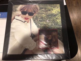 Taylor Swift Autographed Framed Red Album Lithograph & Cd Cover Art
