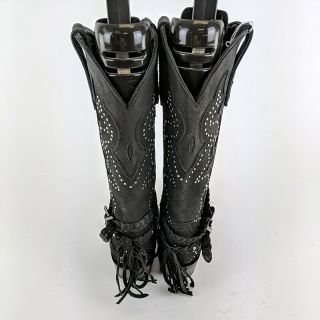 Miranda Lambert IDYLLWIND Black Buckle & Small Stud Detail Boots Size 8.  5 B 4