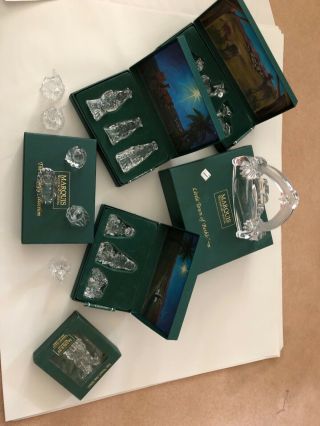 Waterford Crystal Marquis Nativity Set 16 Piece.  In Boxes