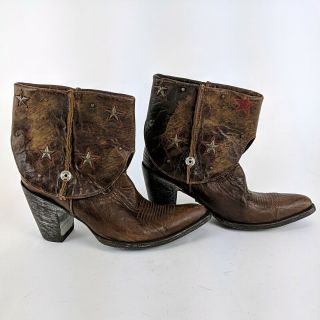 Miranda Lambert Old Gringo Brown Star Studded Cowboy Boots Size 9 B