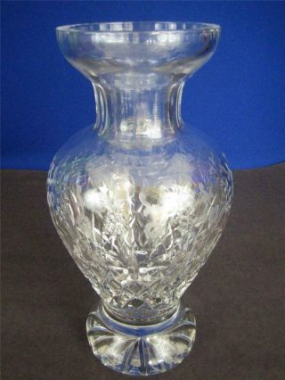 Vintage Rogaska Gallia Clear Cut Crystal 14 " Large Heavy Footed Vase