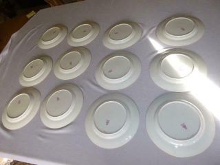 12 ANTIQUE MINTON BONE CHINA FOR TIFFANY & CO GOLD ENCRUSTED COBALT BLUE PLATES 9